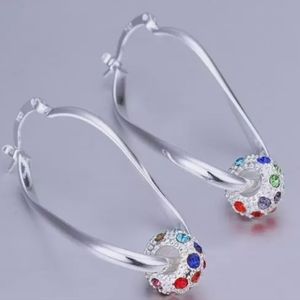 Silver sterling long earrings
